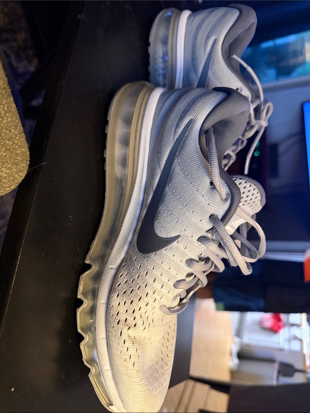 Nike Light Gray Air Max Full-Visible Air Trainers